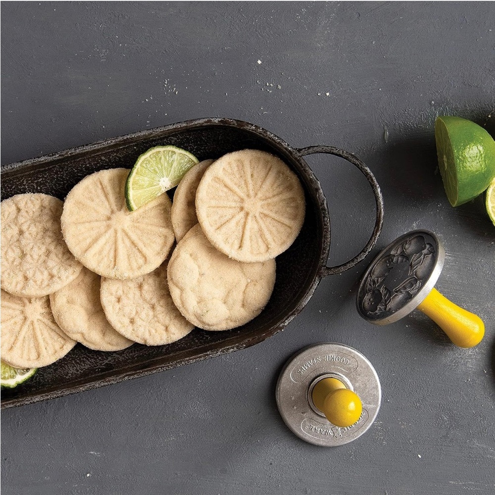 Nordic Ware 01265 Citrus Cookie Stamps, Set of 3, Grey/Yellow